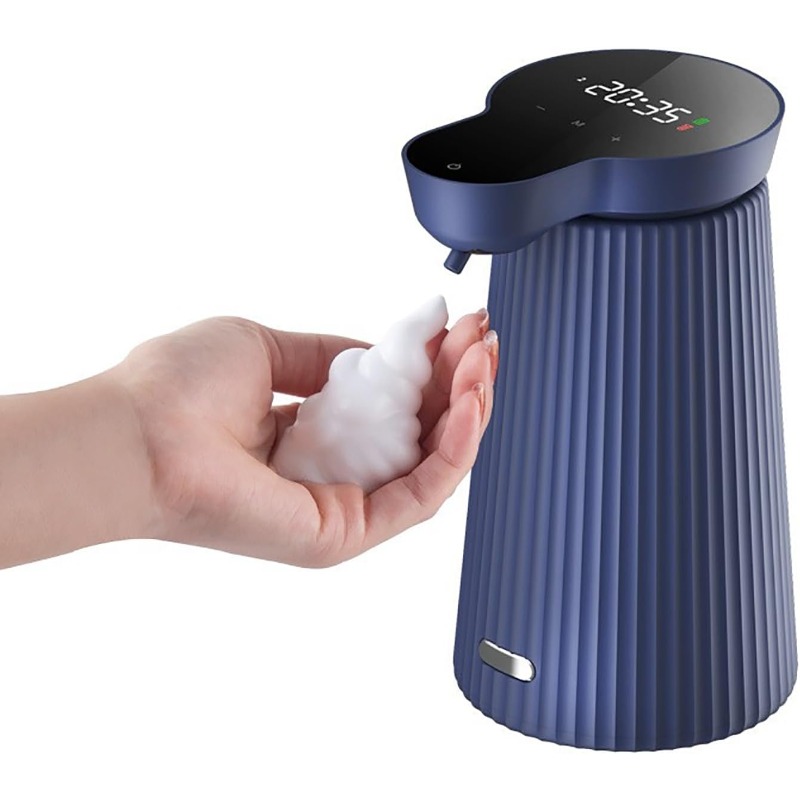 Soap Dispenser Pump - 泡立ち石鹸機 自動石鹸ディスペンサー LEDディスプレイ画面付き 3段階調整可能な自動石鹸ポンプ 浴室キッチン用