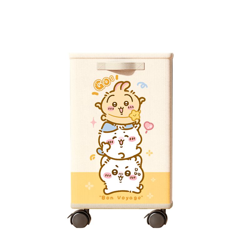 Home Goods Bathroom Storage - チイカワ、ハチワレ、ウサギのかわいい漫画柄ローリング収納カート、オフィスワークステーション用キャスター付きモバイルデスク下オーガナイザー
