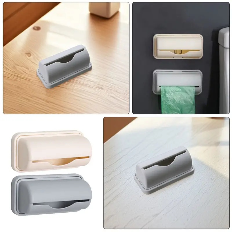Home Goods Bathroom Storage - 1/2/3/4個 壁掛け式ゴミ袋ディスペンサー キッチン必需品 バッグ収納オーガナイザー キャビネット、棚、バスルーム、ガレージ用