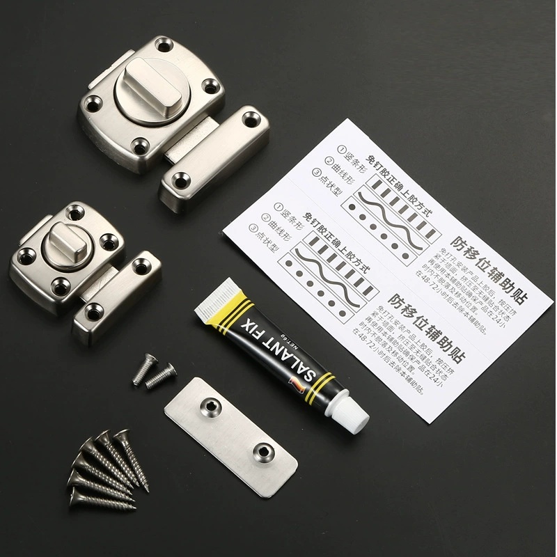Home Hardware Bathroom Cabinets - ホームセキュリティラッチ両面キャビネットボルトゲートツイスト回転バレルロックバスルームトイレドア窓ハードウェアアクセサリー