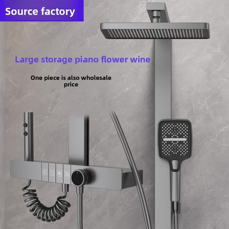 Home Bathroom Shower - デジタルシャワーヘッドセット 圧力アップ 家庭用浴室 温冷水シャワーヘッドセット 家庭用浴室コレクション 冷温シャワー