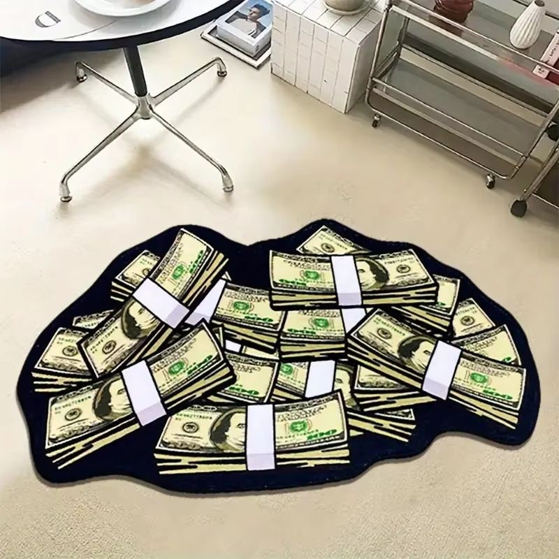 Home Bathroom Trends - VIKAMA クリエイティブドルプラッシュカーペット不規則な滑り止めソフトクッション寝室リビングルームカーペットトレンド家の装飾