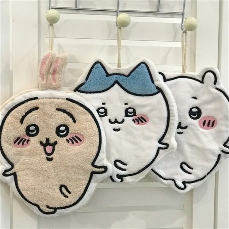 Home Bathroom Equipment - ちいかわうさぎ小八吉かわいいハンギングハンドタオル超吸収キッチンとバスルーム専用