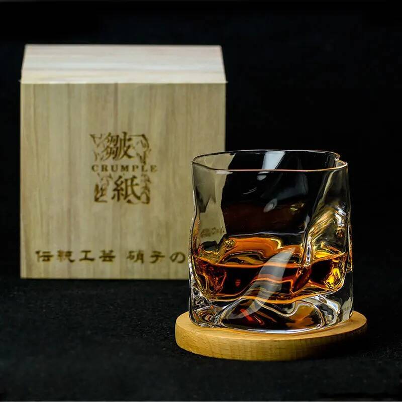 Yamazaki Home Bathroom Storage - 日本の江戸デザイナー しわくちゃ紙 不規則な形 クリスタル ファセット デル