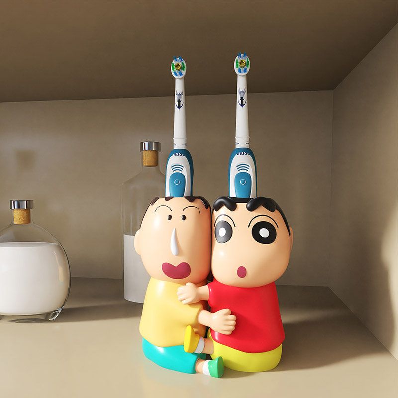 Home Goods Bathroom Storage - 2026年新型クレヨンシャオシンAI華ホームバスルームトイレシートカップル電動歯ブラシ収納ラック漫画装飾品