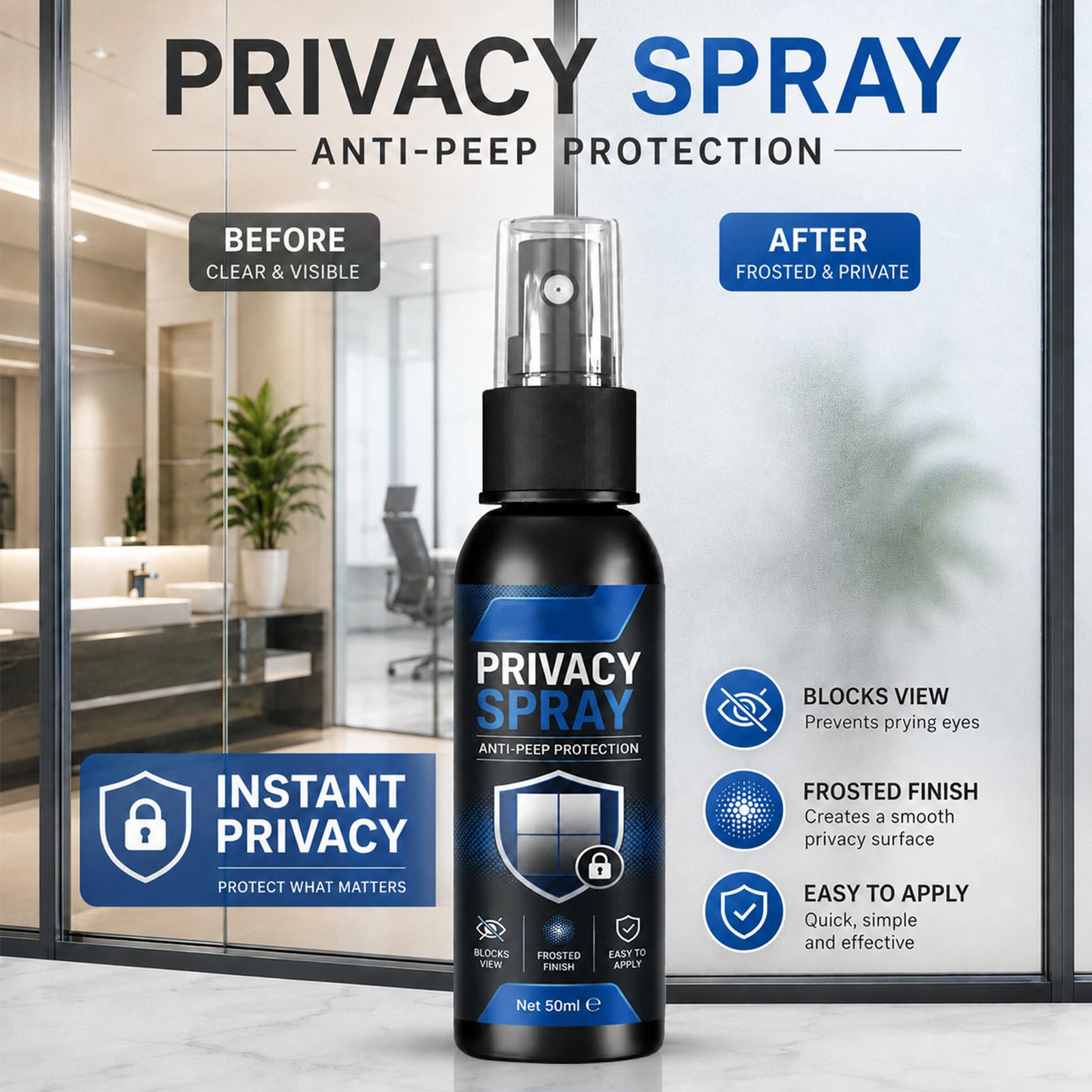 Home Bathroom Window - 50ml ガラスフロスティングスプレー プライバシーウィンドウフィルム 覗き見防止フロストコーティング 速乾性 浴室