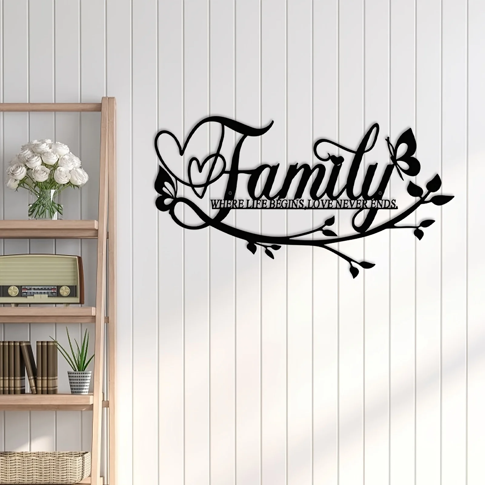 Home Goods Bathroom - Hellooung-家の装飾ブラックメタルサイン、フラワーレターサイン、ハッピーウォールアート、ホームウォールデコレーション