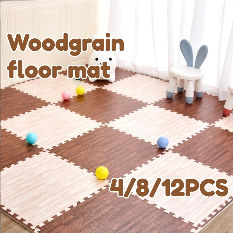 Zara Home Bathroom Rug - 木目調フォームパッチワークマットヴィンテージスタイルソフトカーペットノンスリップ落下防止子供の床ホームインテリア床装飾