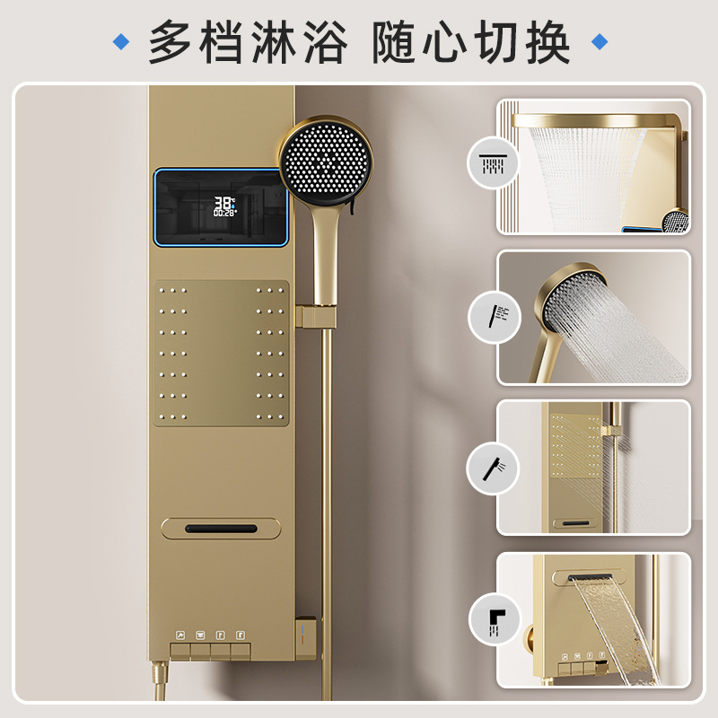 スペースグレーのスマートデジタルディスプレイ付き背面取り付け - Home Bathroom Shower のレビューと価格