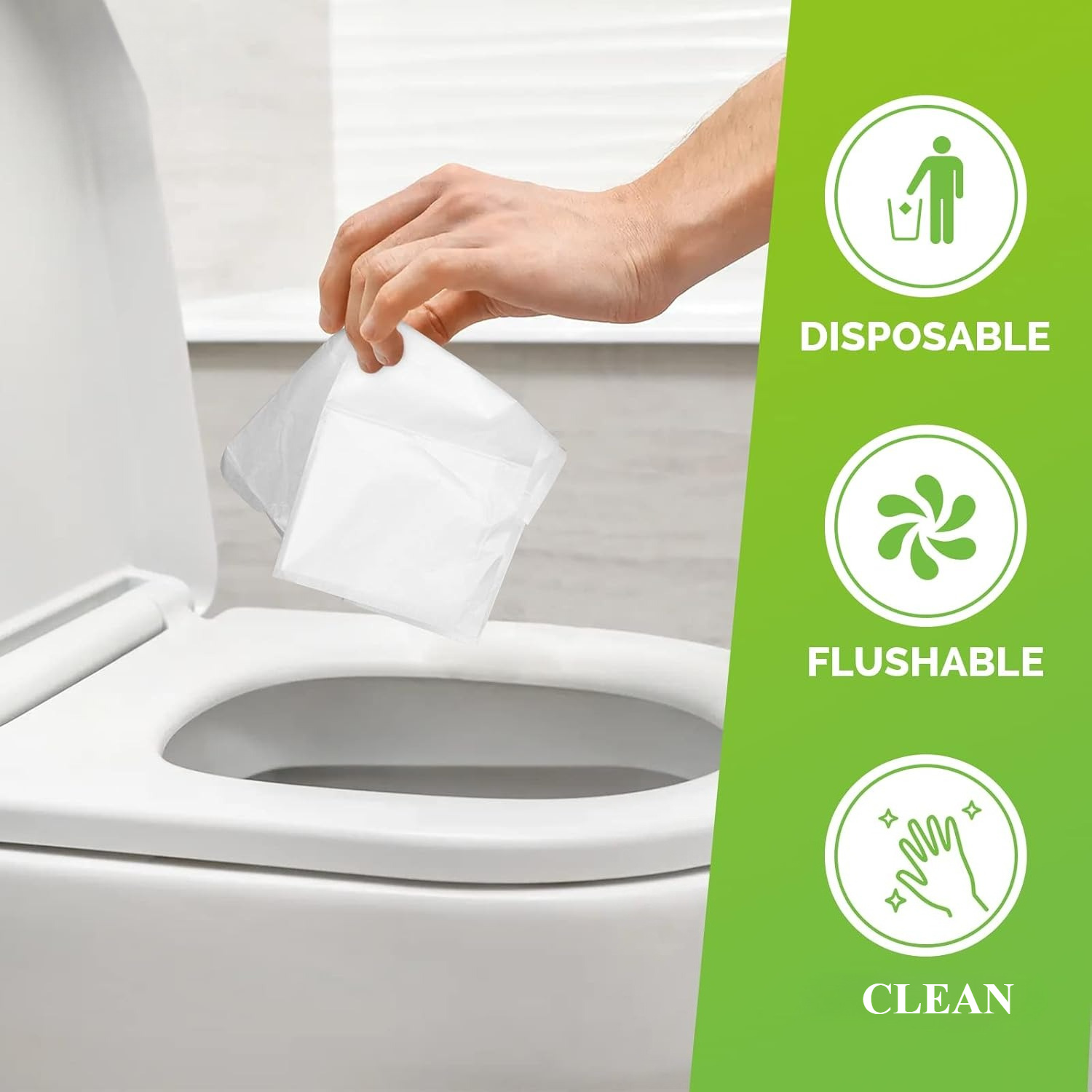 20-50 個の便座カバー 使い捨て 流せる便座カバー 大人 - Home Bathroom Cleaning のレビューと価格