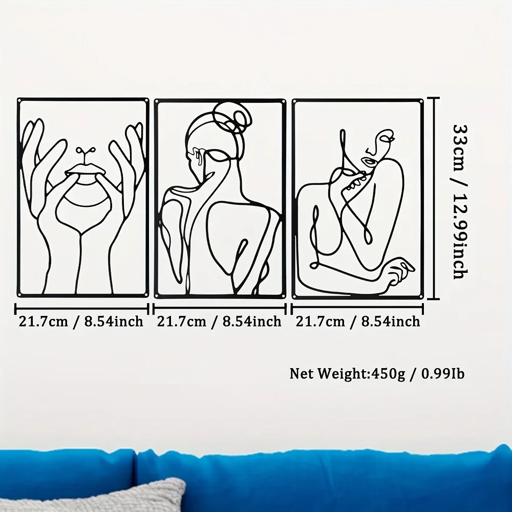 抽象線の壁の装飾、キッチン、バスルーム、リビングルーム用の金 - Home Goods Bathroom のレビューと価格