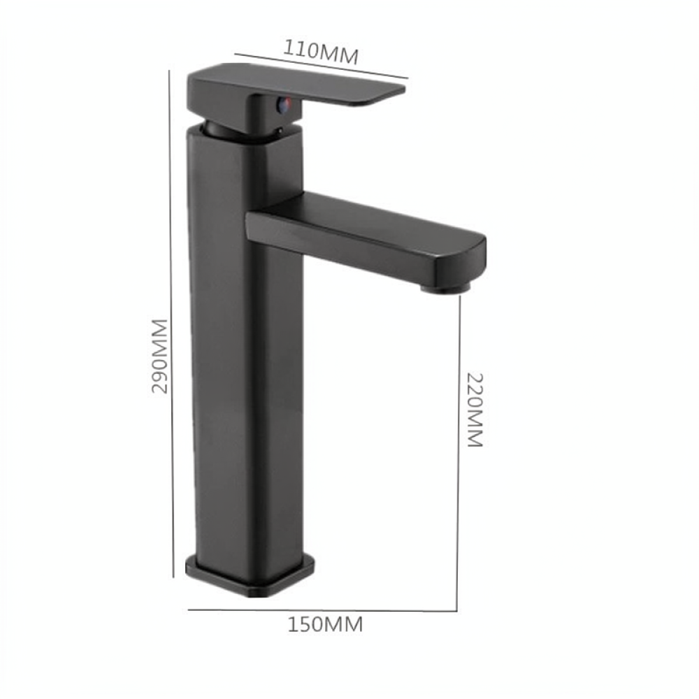 スタイリッシュなスクエア型バスルームシンク用蛇口 ステンレス - Home Hardware Bathroom Faucets のレビューと価格