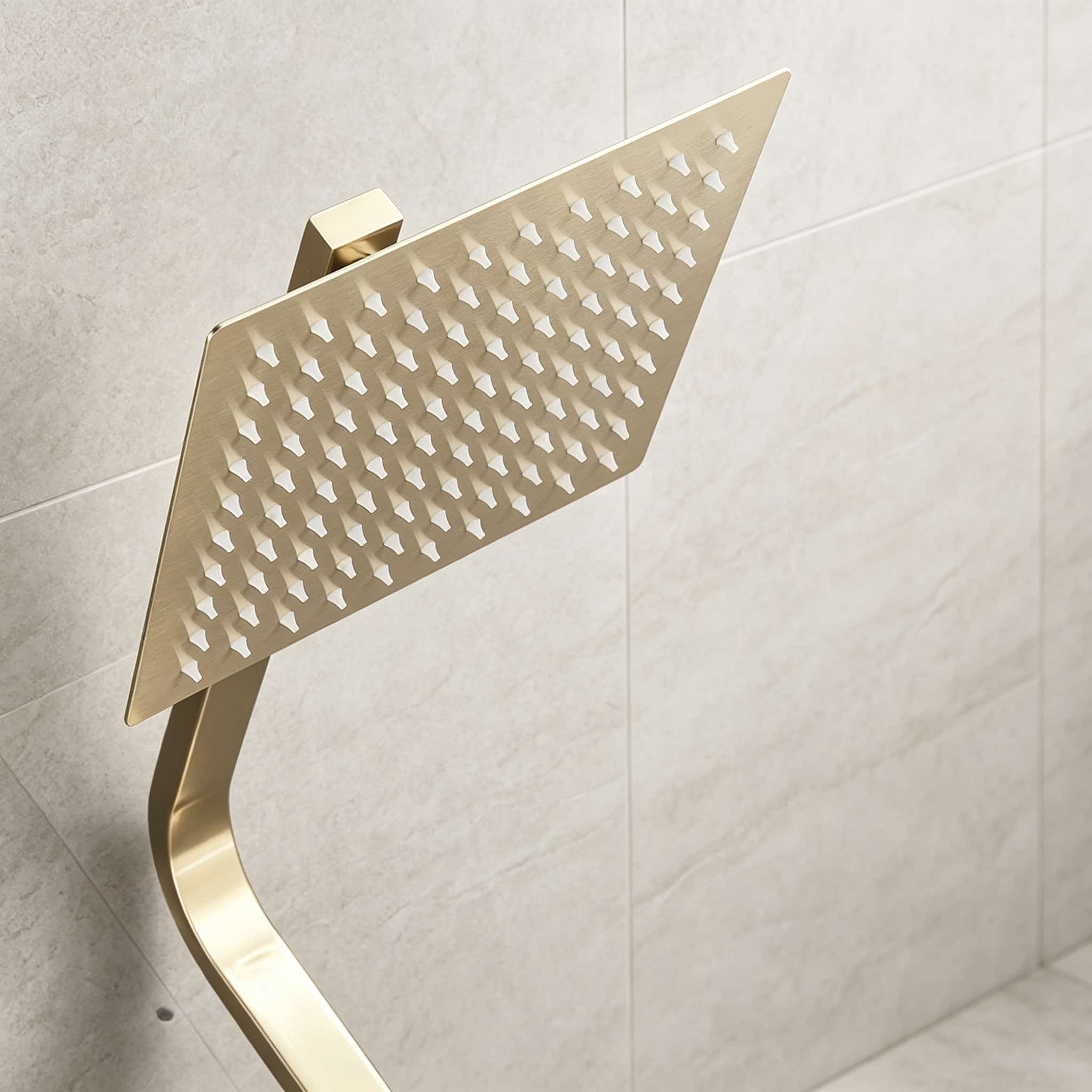 ゴールドシャワーセット ステンレス製 加圧式 家庭用 飛沫防 - Home Bathroom Shower のレビューと価格