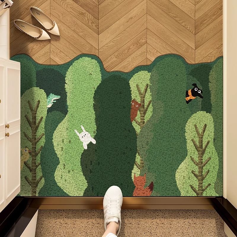 VIKAMA 玄関シルクサークル滑り止めフロアマット玄関スク - Zara Home Bathroom Rug のレビューと価格