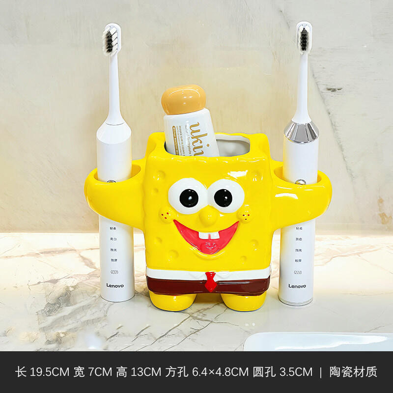 漫画パトリックスター歯ブラシホルダー浴室電動歯ブラシ収納ベー - Home Goods Bathroom のレビューと価格