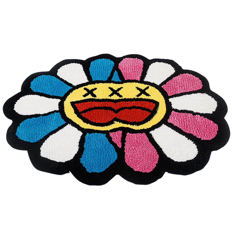 居間と寝室のためのダブルフェイスチュアマット,ピンク,青,笑 - Zara Home Bathroom Rug のレビューと価格