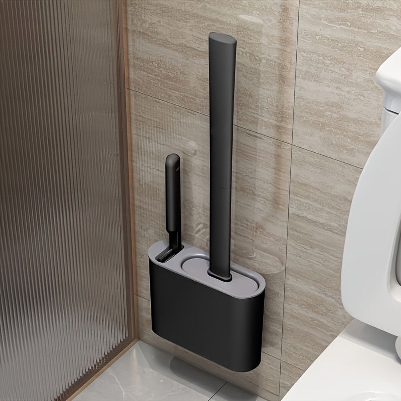 壁掛けトイレブラシセット、モダンなフラットヘッドの浴室掃除用 - Home Goods Bathroom Storage のレビューと価格