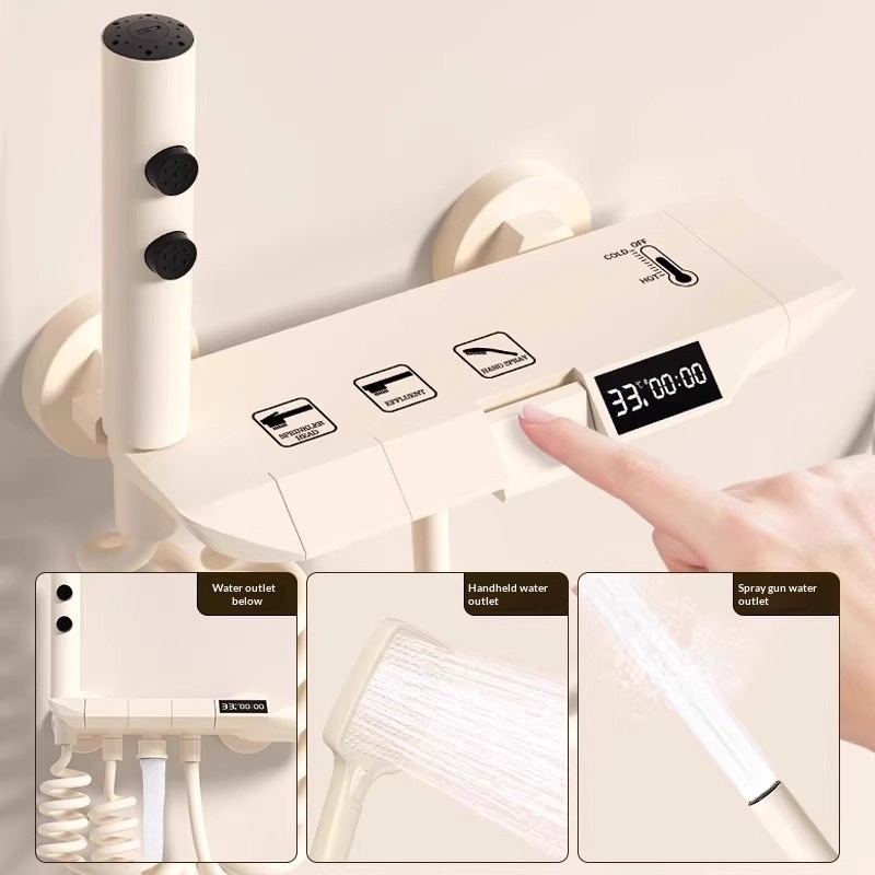 クリーミーで使いやすいトップレスシャワーセット、全銅製サーモ - Home Bathroom Shower のレビューと価格