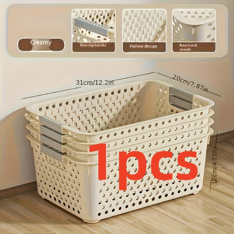 大容量のプラスチック製収納ボックスで、オープンなグリッドデザ - Home Goods Bathroom Storage のレビューと価格