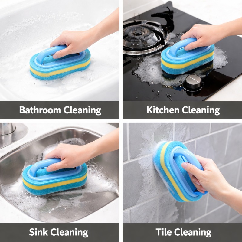家庭用掃除ブラシ ハンドル付き 食器用洗剤 浴室 キッチン  - Home Bathroom Cleaning のレビューと価格