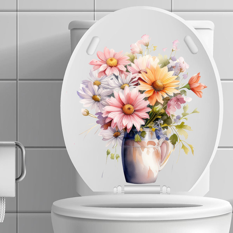 ミニマリストの花のウォールステッカー,家の装飾用の接着剤c5 - Home Bathroom Tiles のレビューと価格