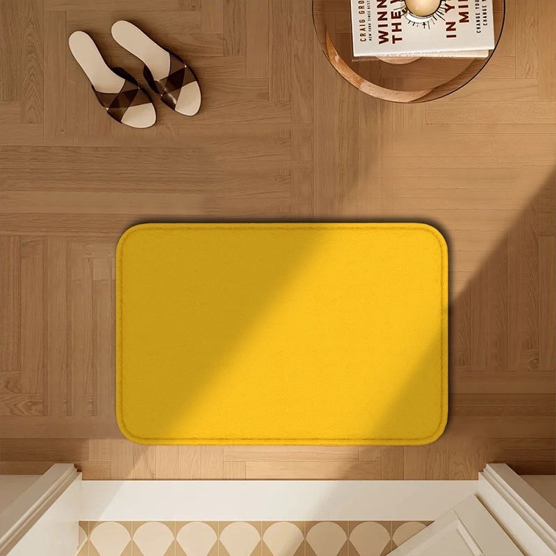 1枚入り 純黄色柄 ドアマット キッチンラグ 滑り止め ポッ - Home Bathroom Door Design のレビューと価格