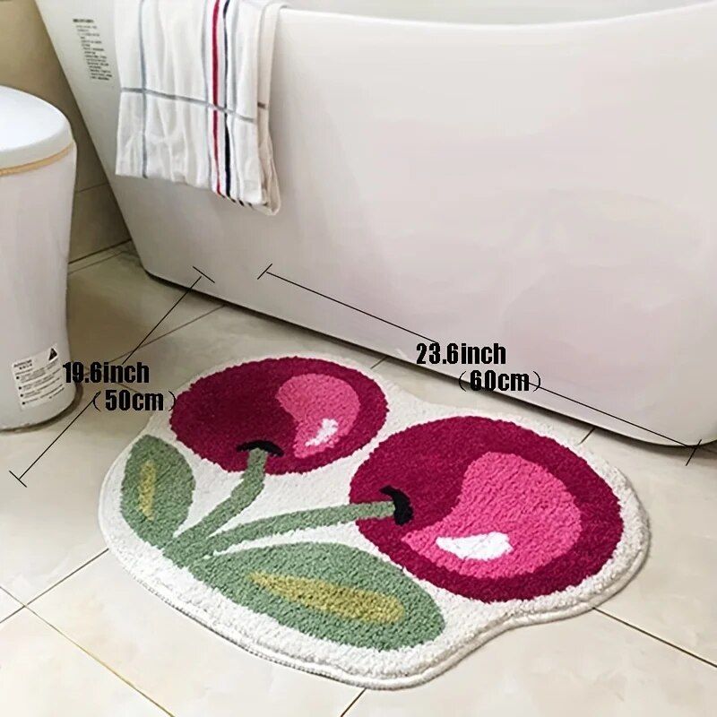 吸収性マイクロファイバーチェリーマット,バスルーム用,滑り止 - Zara Home Bathroom Rug のレビューと価格