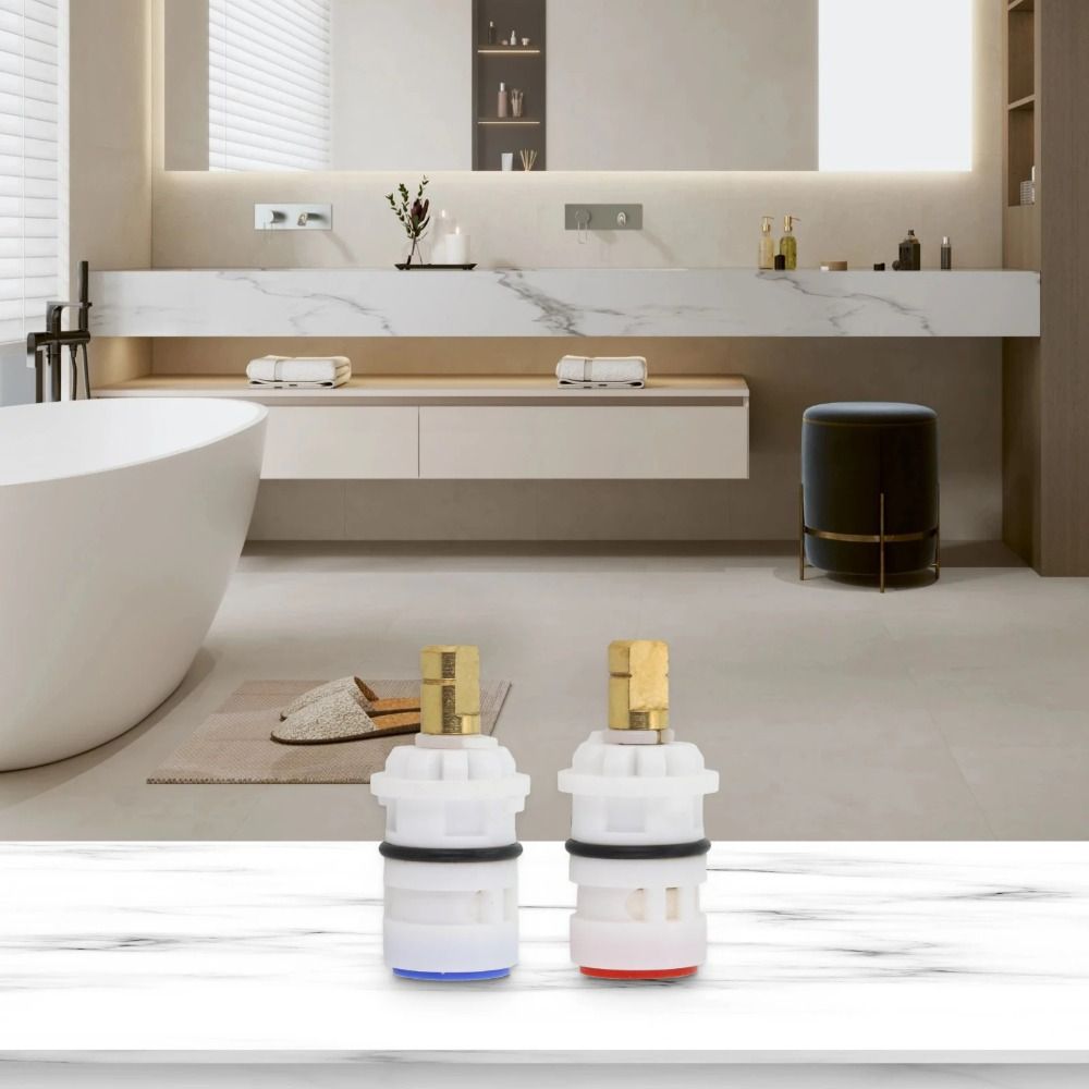 耐久性のあるABS製蛇口カートリッジ、ホワイト、交換用温冷水 - Home Goods Bathroom のレビューと価格