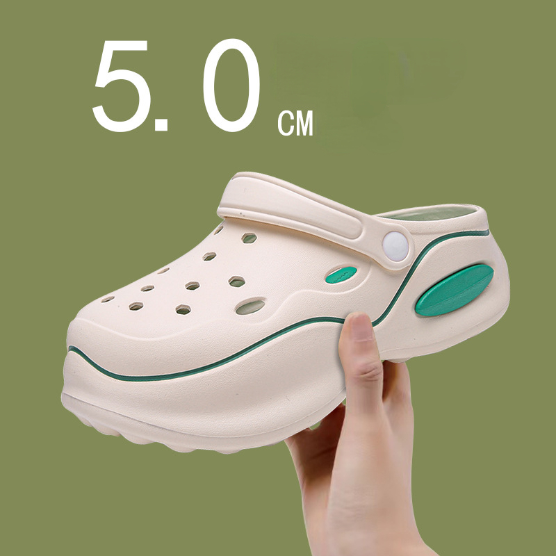 プラットフォームとプリント付きの女性用ビーチサンダル,5cm - Home Outside Bathroom のレビューと価格