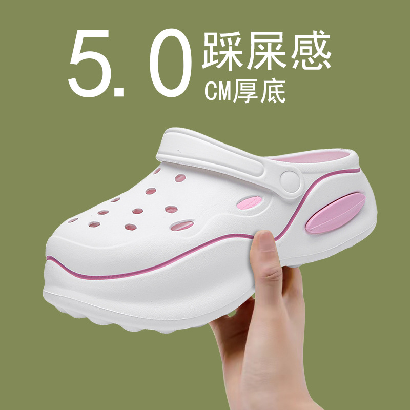 プラットフォームとプリント付きの女性用ビーチサンダル,5cm - Home Outside Bathroom のレビューと価格