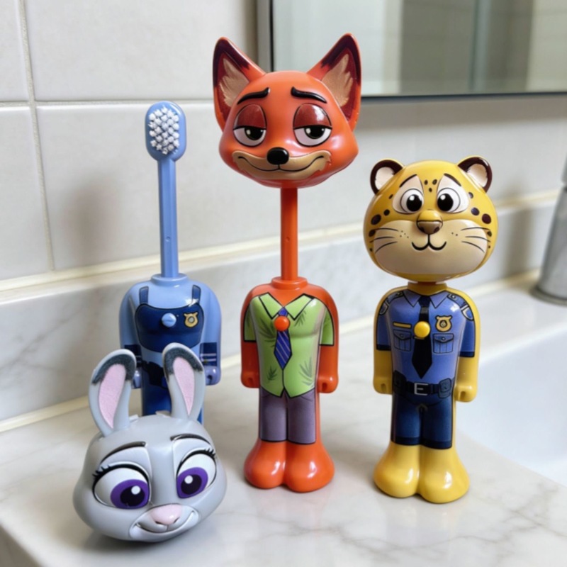 カートゥーン『ズートピア2』子供用歯ブラシ 変形可能 伸縮式 - Home Goods Bathroom のレビューと価格