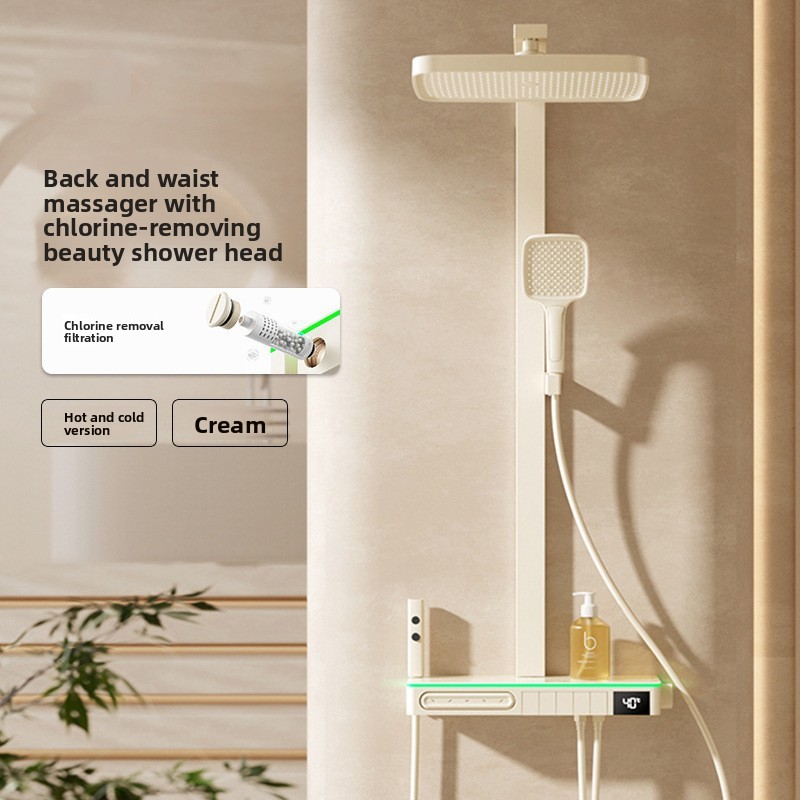 スマートデジタルディスプレイ脱塩素美肌効果のある全銅製シャワ - Home Bathroom Shower のレビューと価格