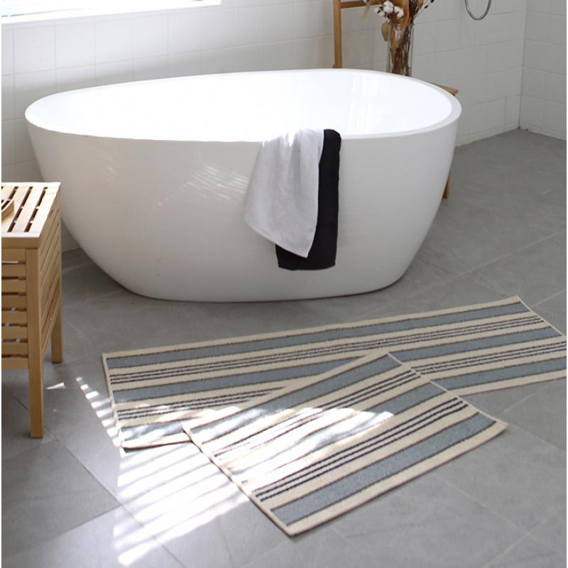 VIKAMA 韓国ミニマリストストライプバスルームカーペット - Zara Home Bathroom Rug のレビューと価格