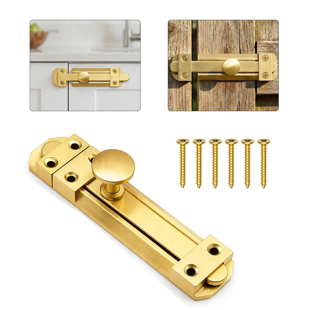 5 インチソリッドブラス引き戸ロックデューティーセキュリティ - Home Hardware Bathroom Cabinets のレビューと価格