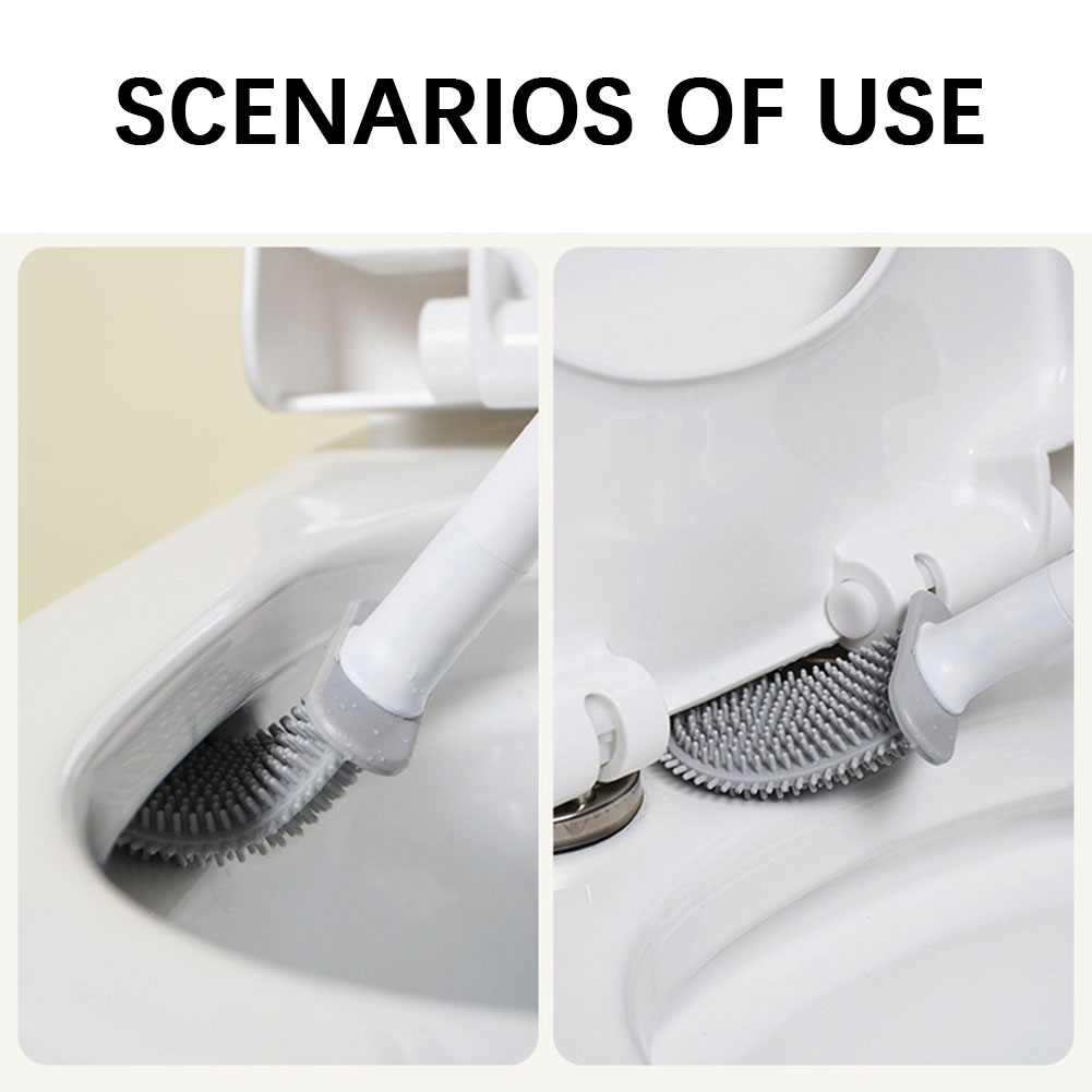 シリコーントイレブラシホルダー付き壁掛けトイレクリーニングブ - Home Bathroom Cleaning のレビューと価格
