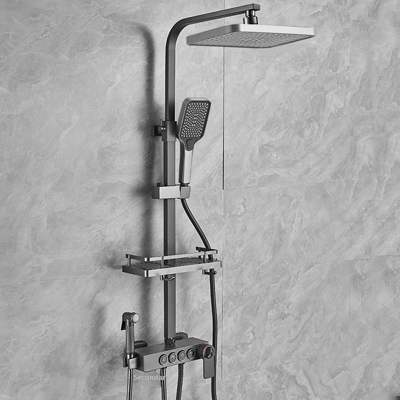 ステンレス鋼シャワーセット抗カルク自己洗浄レインシャワーヘッ - Home Bathroom Shower のレビューと価格