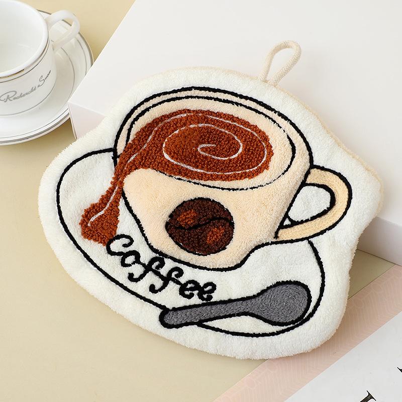 速乾性吸収性コーヒーハンギングタオル ソフトハンドクロス キ - Home Bathroom Design のレビューと価格