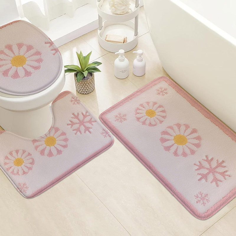3 個韓国スタイルホームトイレ U 字型フロアマットトイレ蓋 - Zara Home Bathroom Rug のレビューと価格