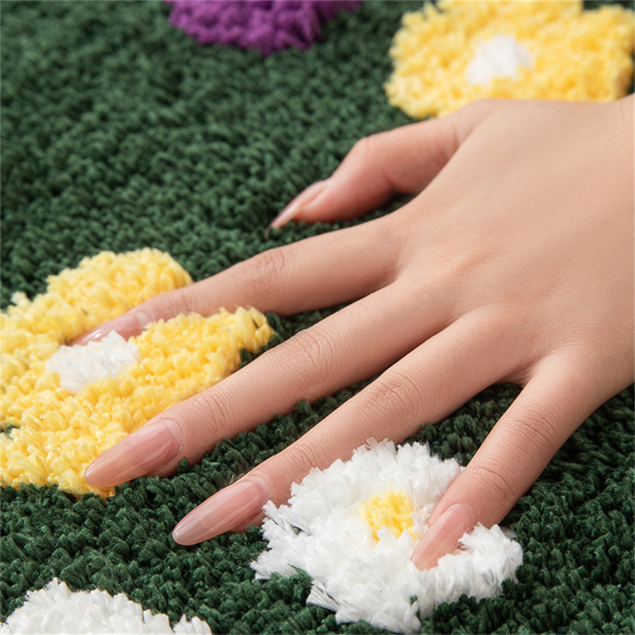 60X120Cm 不規則な花柄のバスルームマットソフトふわふ - Zara Home Bathroom Rug のレビューと価格