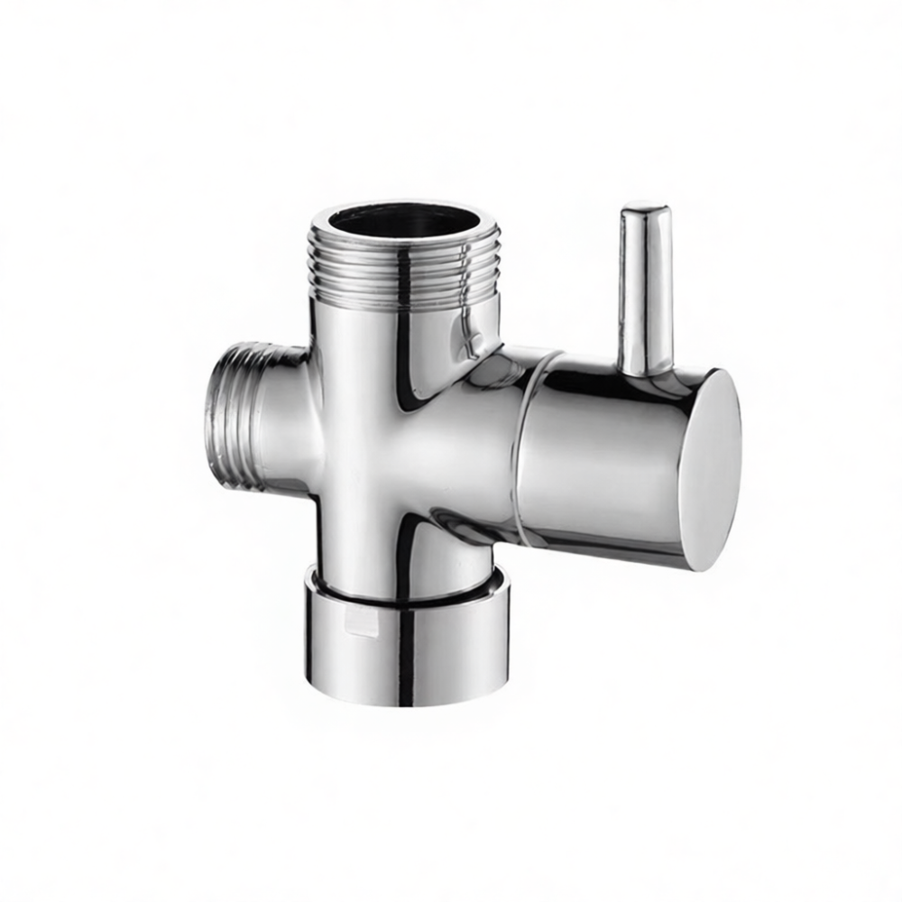 モダンな真鍮製ウォータースプリッター 3方向コネクターバルブ - Home Hardware Bathroom Faucets のレビューと価格