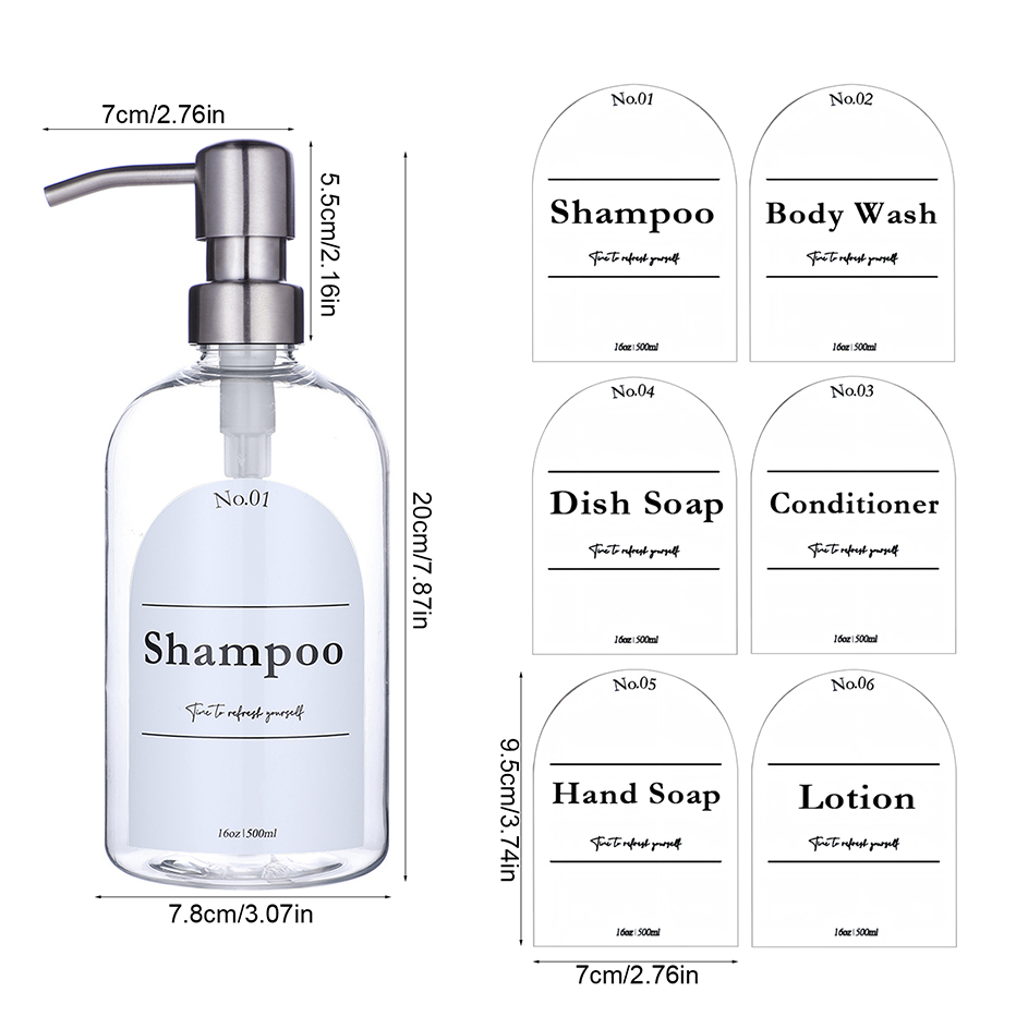 クリアシャンプー、コンディショナー、ボディウォッシュディスペ - Soap Dispenser Pump のレビューと価格