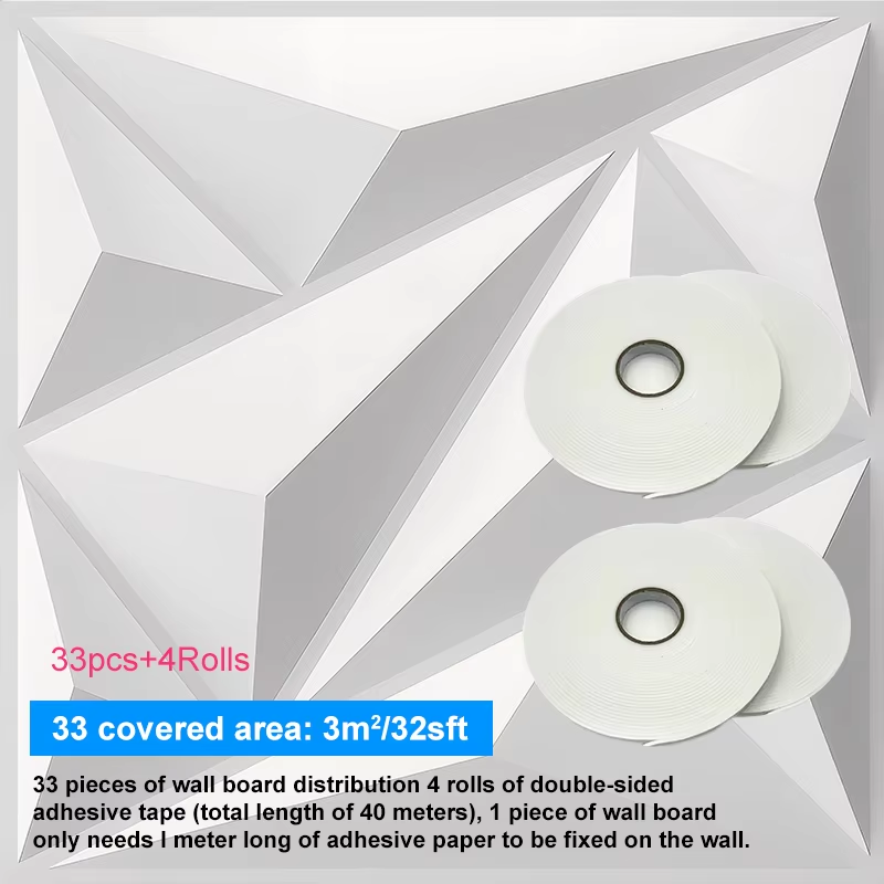 リビングルームの壁紙 3D 立体ウォールステッカー 30 × - Home Bathroom Design のレビューと価格